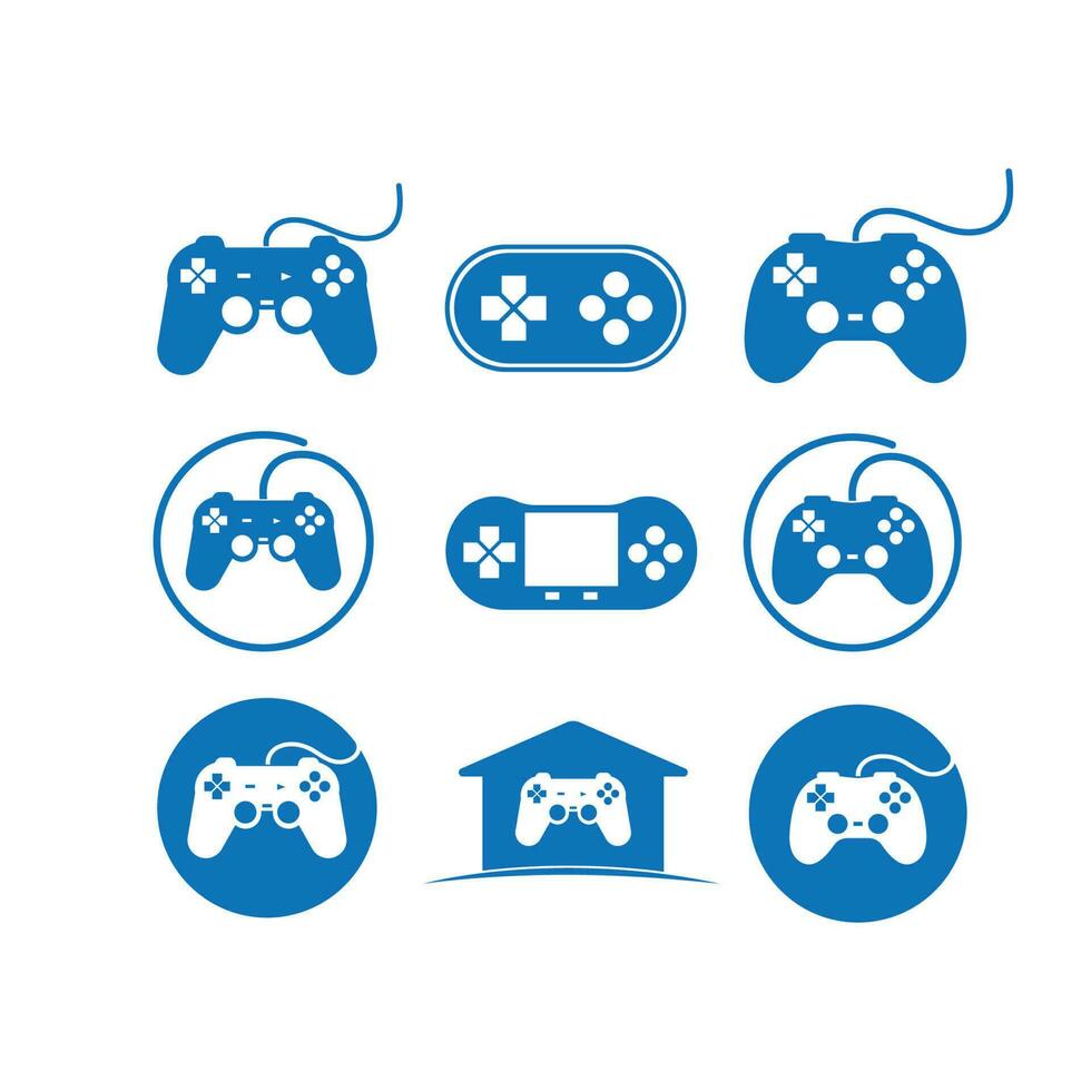 vidéo Jeu manette logo icône vecteur illustration