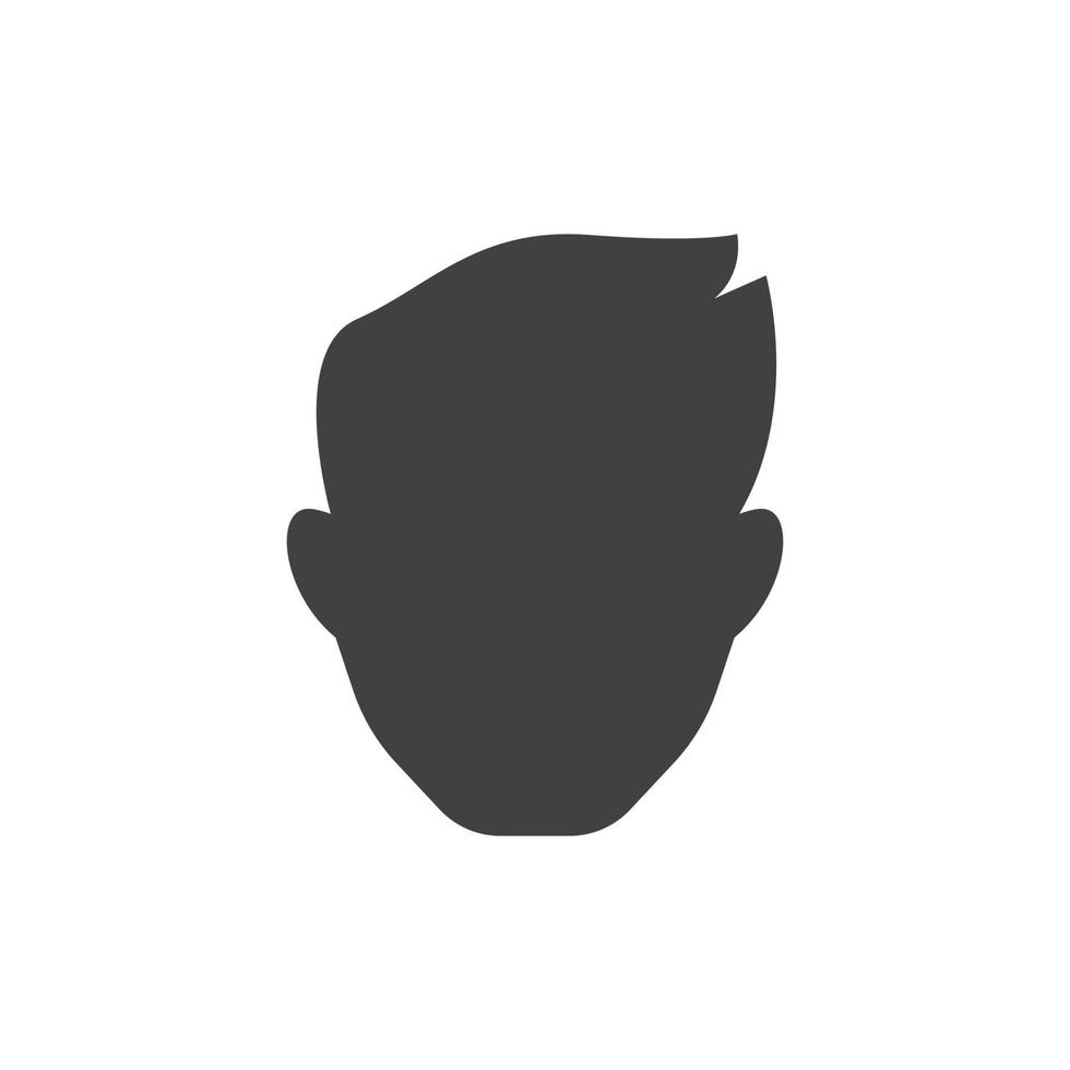 homme visage icône logo vecteur illustration conception
