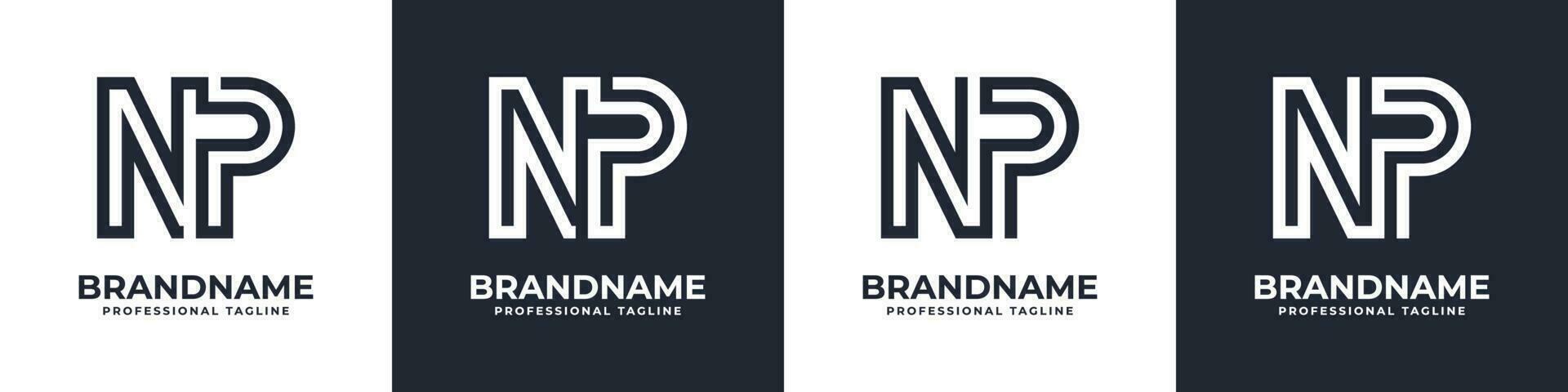 Facile np monogramme logo, adapté pour tout affaires avec np ou pn initial. vecteur