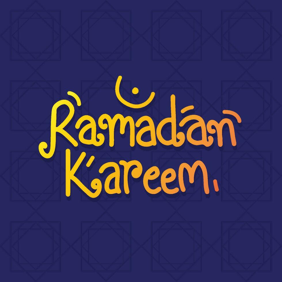 Ramadan kareem Bangla typographie et caractères illustration pour islamique vacances arrière-plan, salutation carte, calendrier, affiche, bannière, social médias modèle. main tiré magnifique typographie avec étoile, vecteur