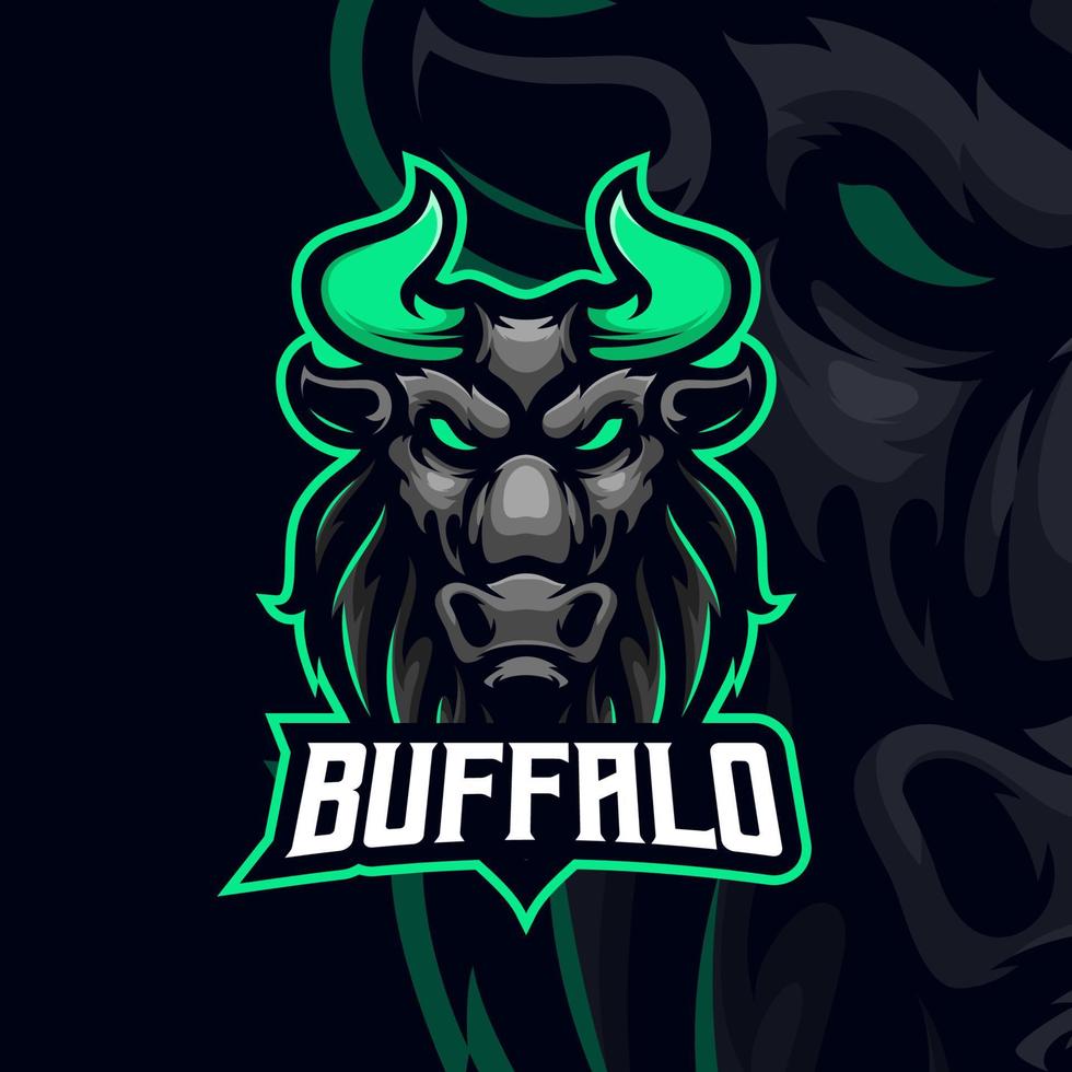 buffle mascotte logo illustration prime vecteur