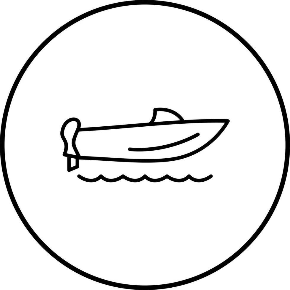 icône de vecteur de bateau de vitesse