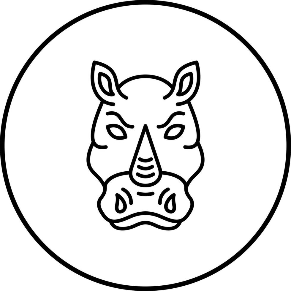 icône de vecteur de rhinocéros