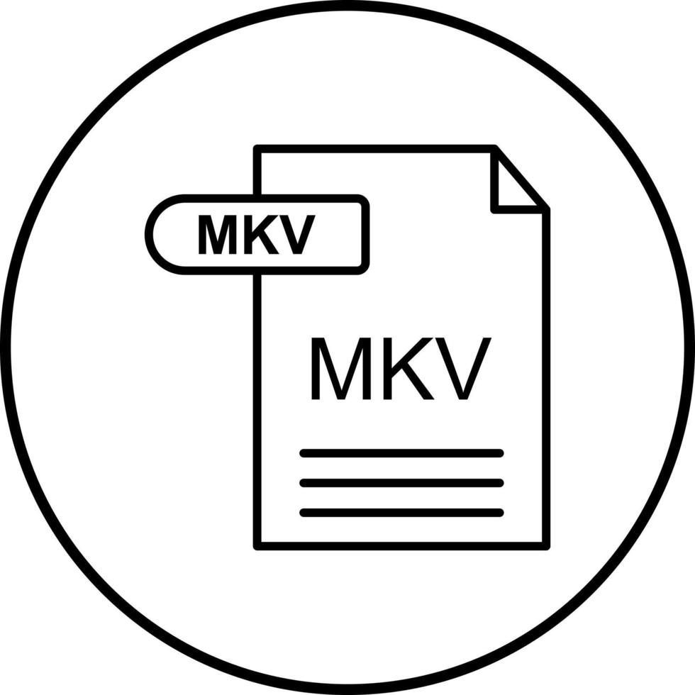 icône de vecteur mkv