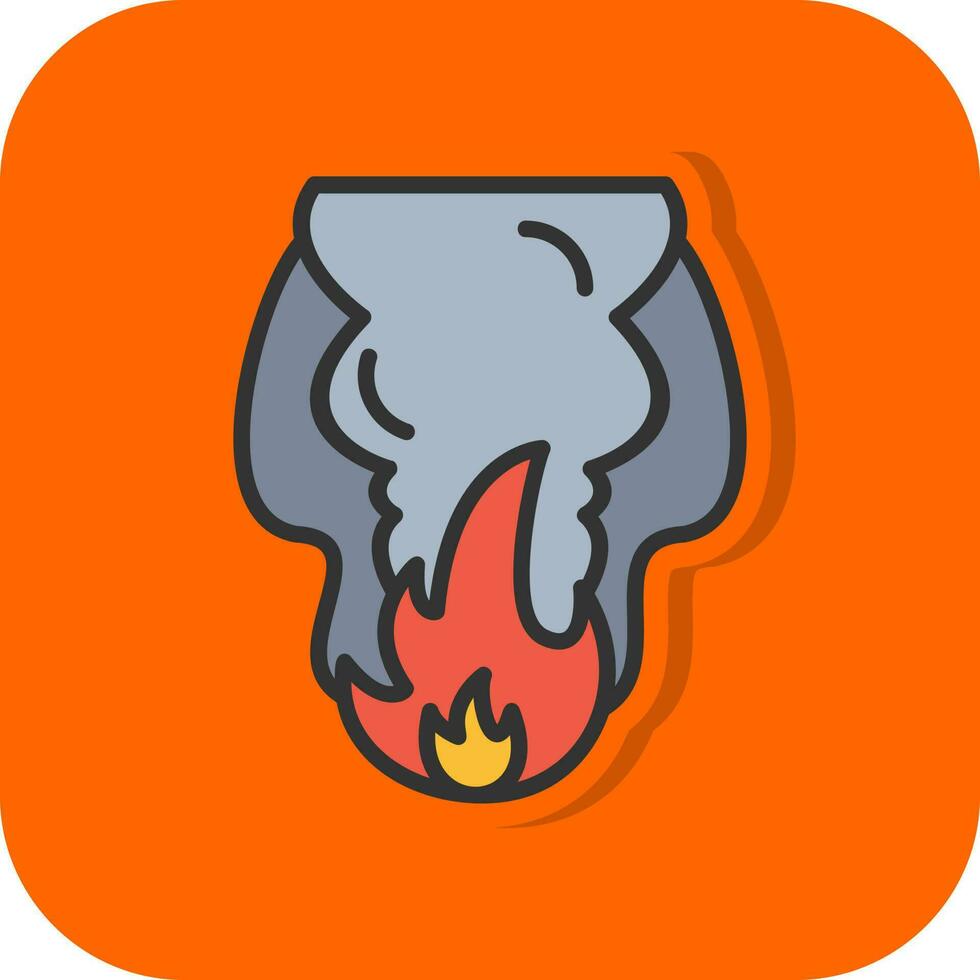 conception d'icône vecteur pollution incendie