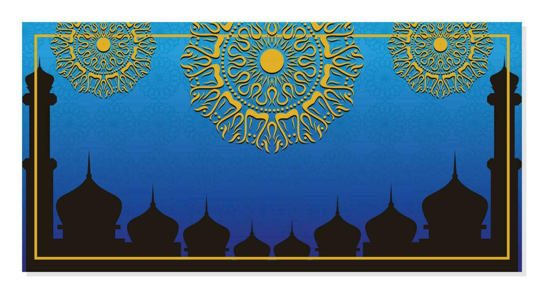 islamique arrière-plan, avec magnifique mandala ornement. vecteur modèle pour bannières, salutation cartes pour islamique vacances.
