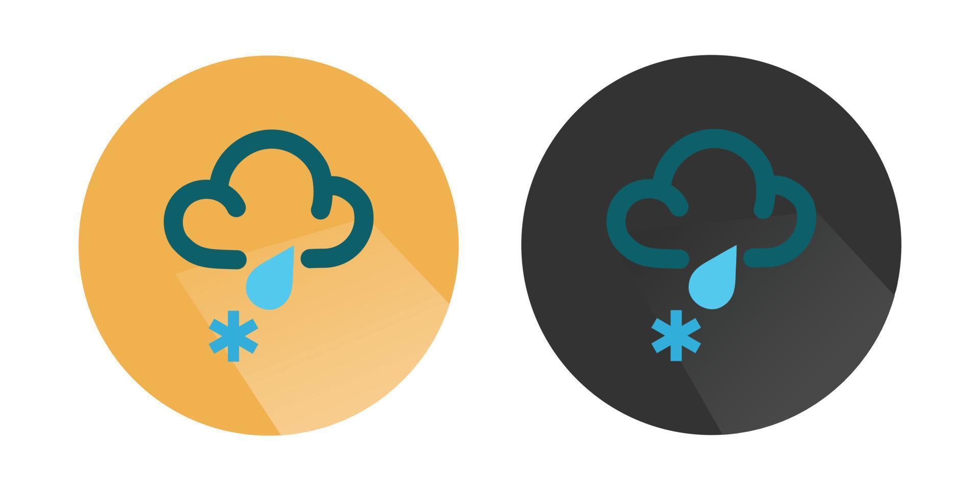 temps icône, nuage, pluie, neige, pluie goutte, flocon de neige Icônes, prévision, climat et météorologie Icônes , temps logo coloré vecteur Icônes