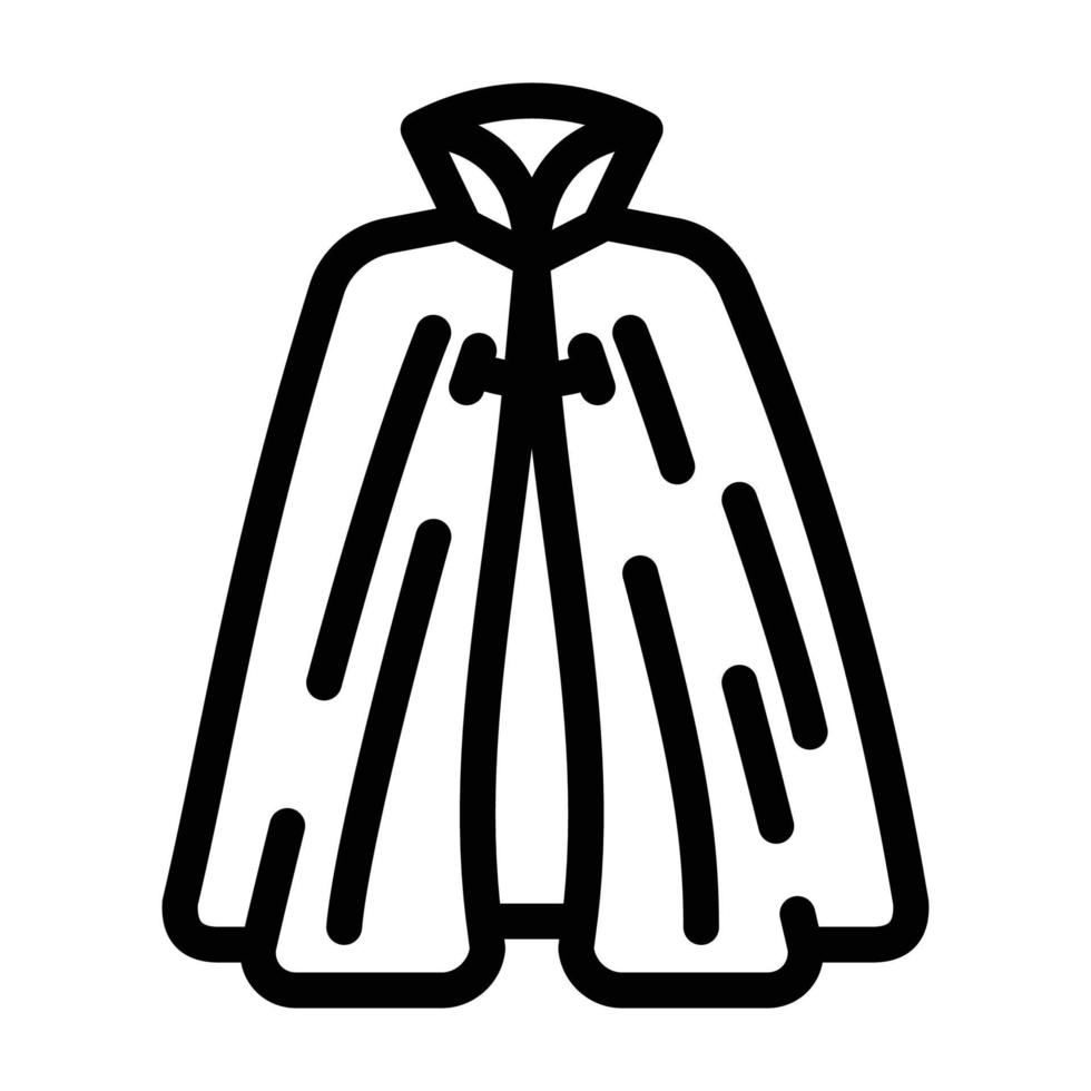 cape vêtements d'extérieur mâle ligne icône illustration vectorielle vecteur