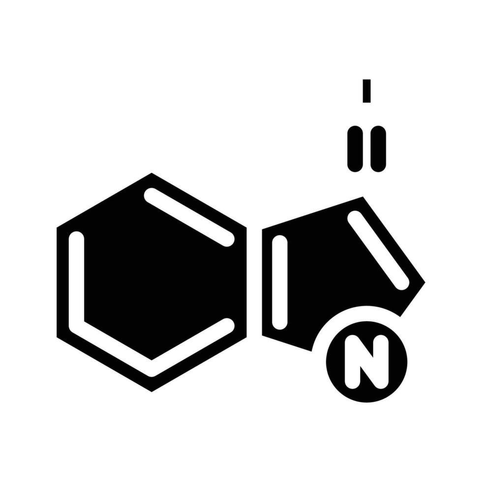 chimie moléculaire structure glyphe icône vecteur illustration