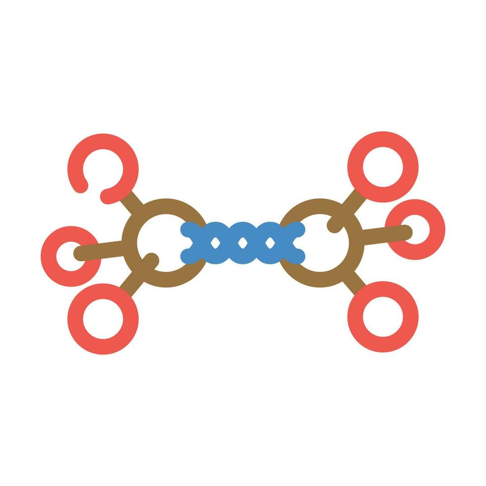 modèle moléculaire structure Couleur icône vecteur illustration
