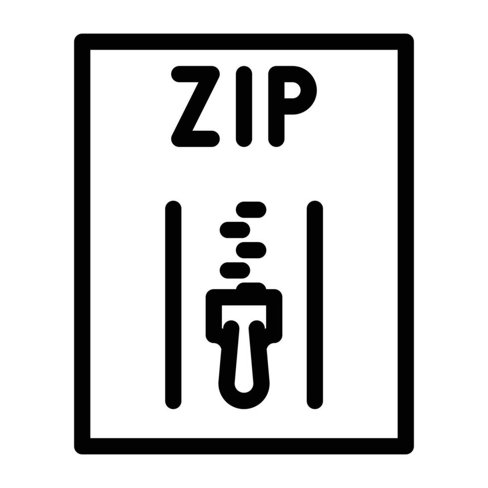 Zip *: français fichier format document ligne icône vecteur illustration