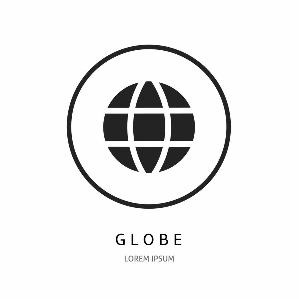 globe icône illustration signe pour logo. Stock vecteur. vecteur