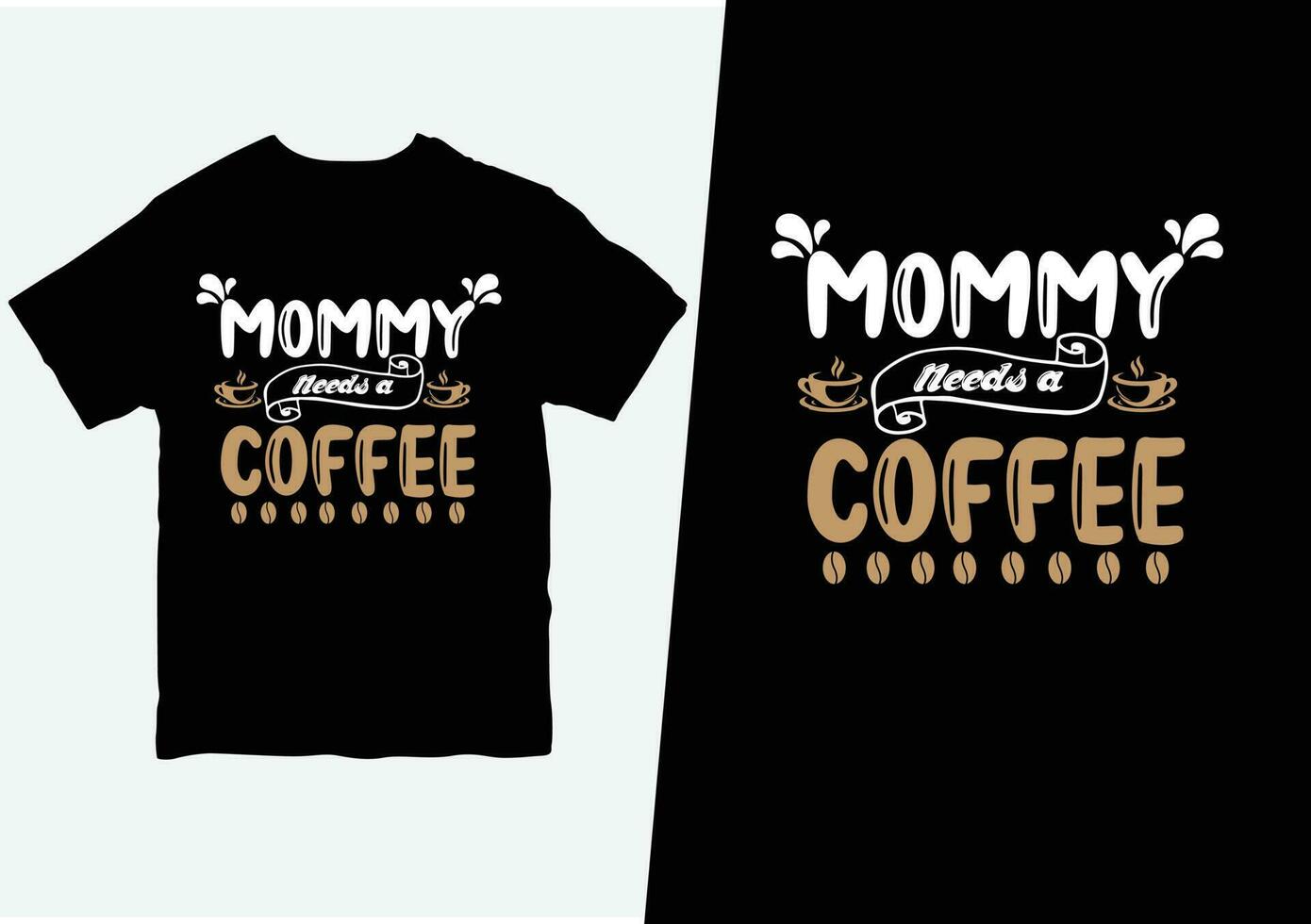 maman Besoins une café T-shirt vecteur