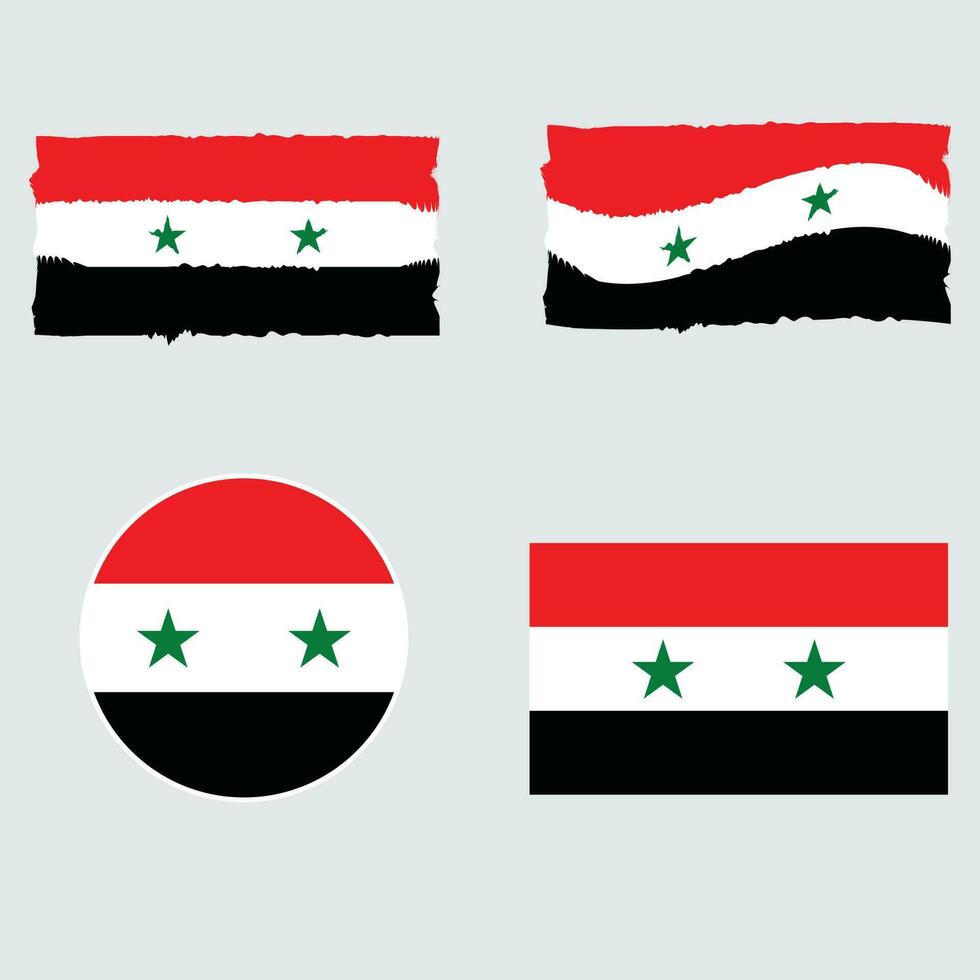 drapeau de le monde Syrie conception modèle vecteur