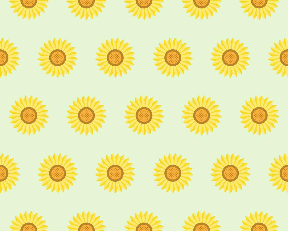 gratuit sans couture Jaune tournesol modèle sur lumière Contexte vecteur modèle pour intérieur pièce des murs, décoration, cadeau envelopper, bannière, fond d'écran, Contexte. gratuit vecteur modèle illustration.