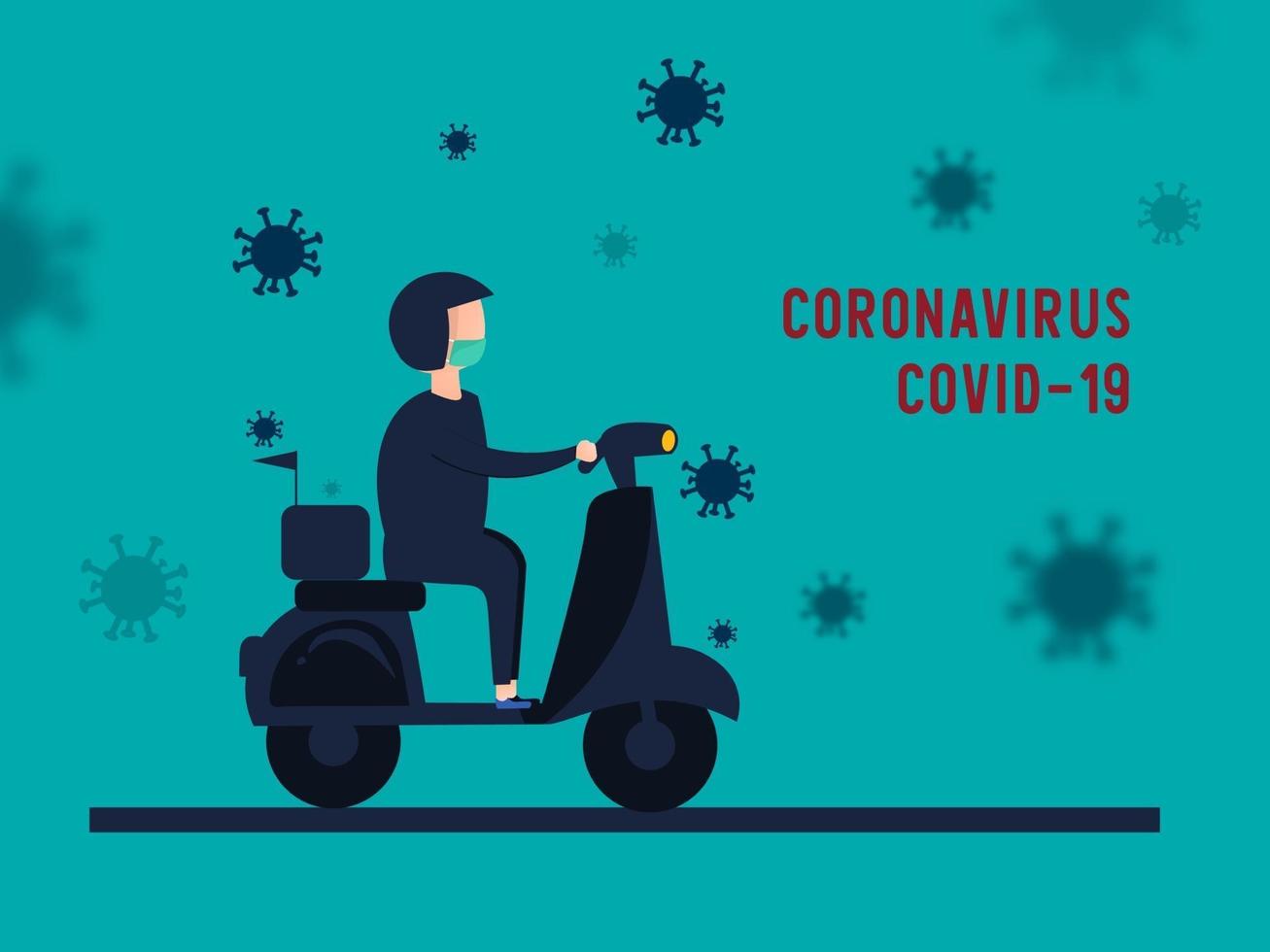 service de livraison pour la prévention de la propagation du coronavirus. vecteur