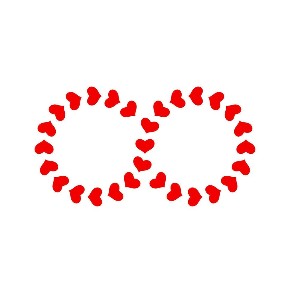 l'amour cœur infini vecteur symbole sur blanc Contexte.