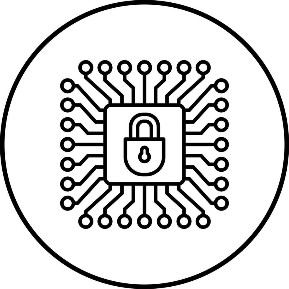 icône de vecteur de cyberprotection