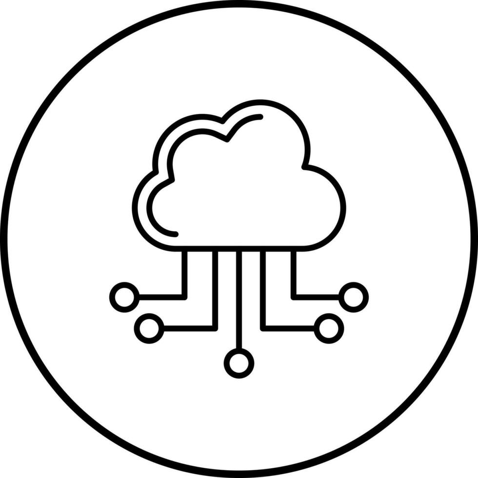 icône de vecteur de cloud computing