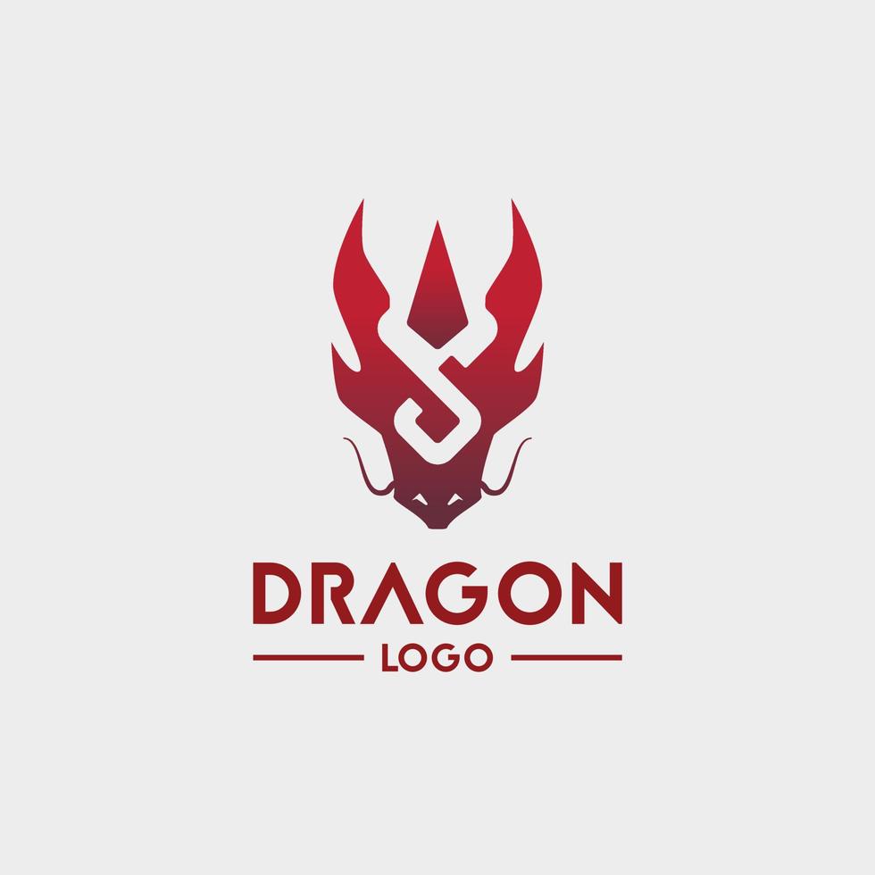 lettre s infini dragon logo vecteur