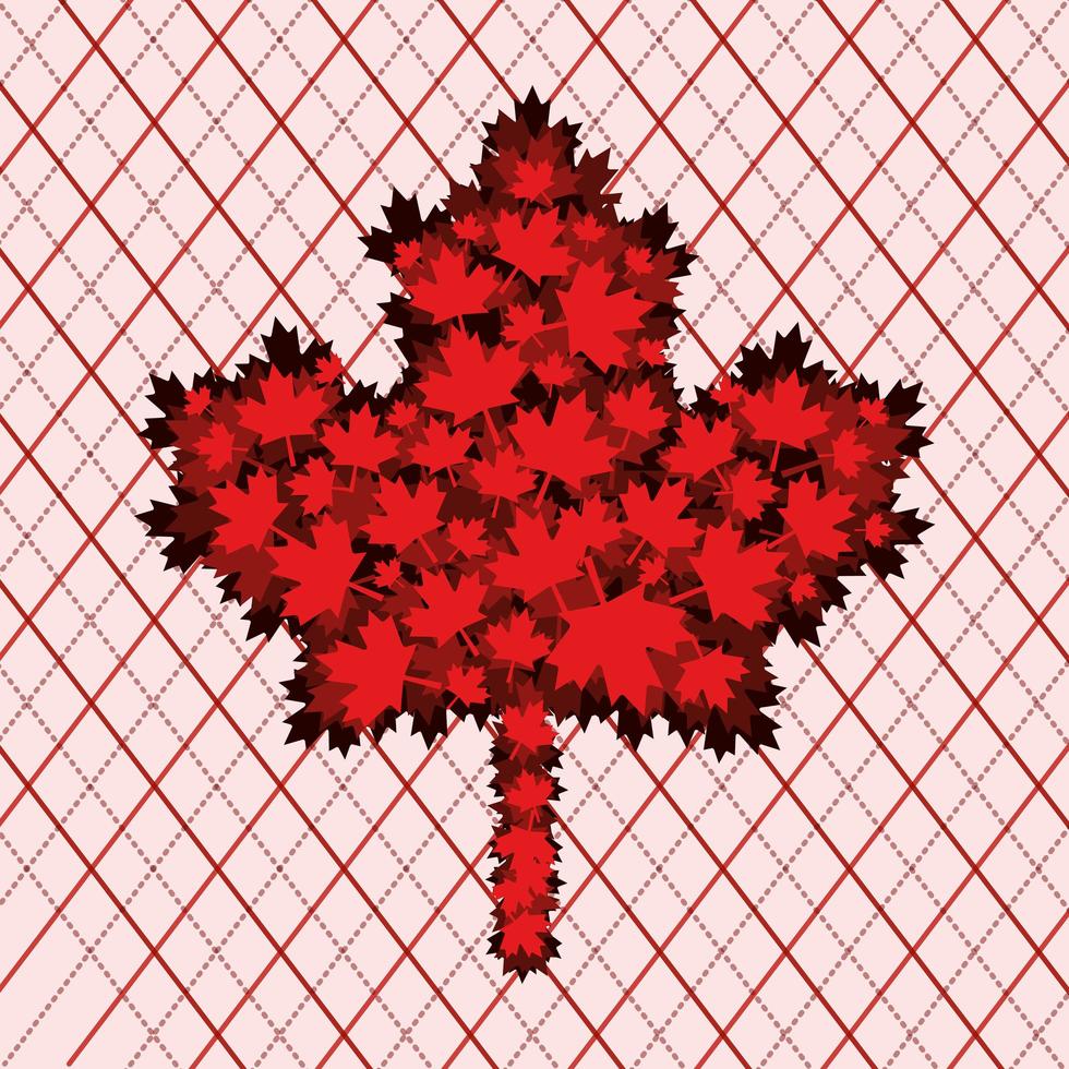 fête du canada avec motif de feuille d'érable vecteur