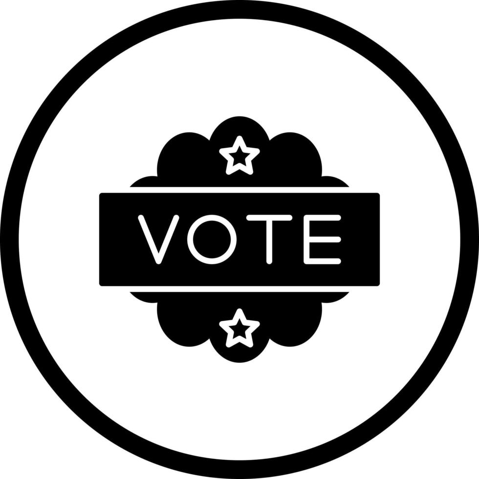 icône de glyphe de vote vecteur
