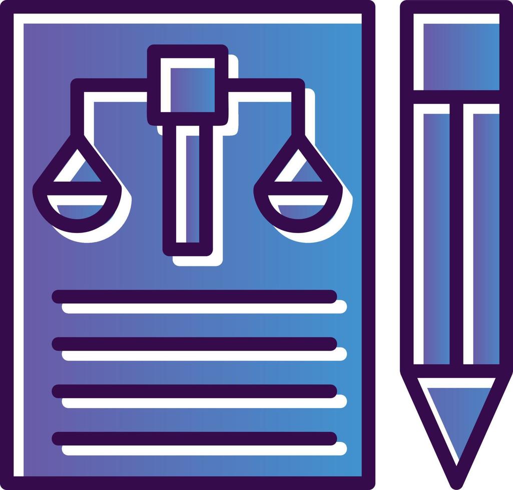 conception d'icône de vecteur de document juridique