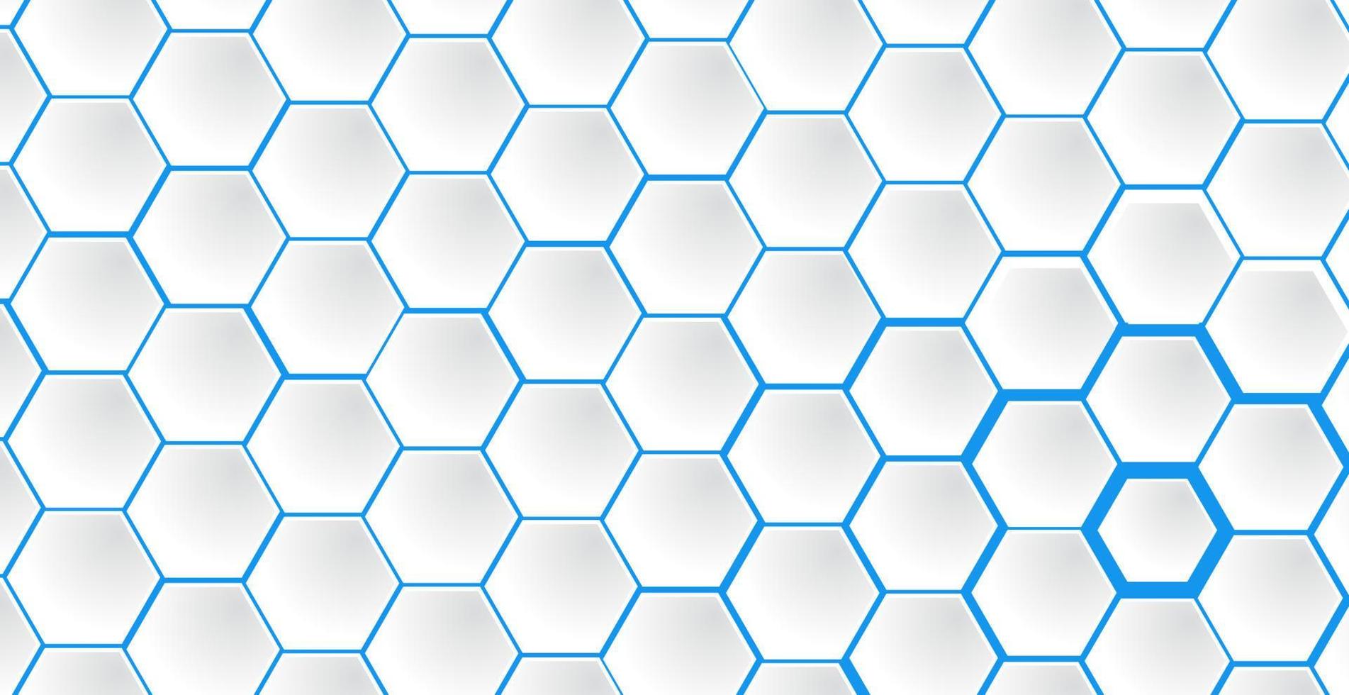 3d bleu hexagone Contexte vecteur