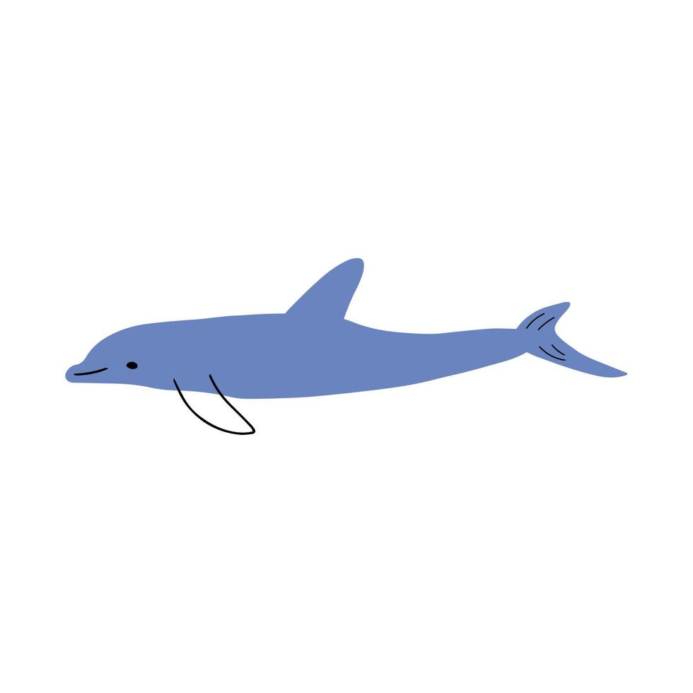 nautique dauphin. mer sous-marin animal. vecteur illustration