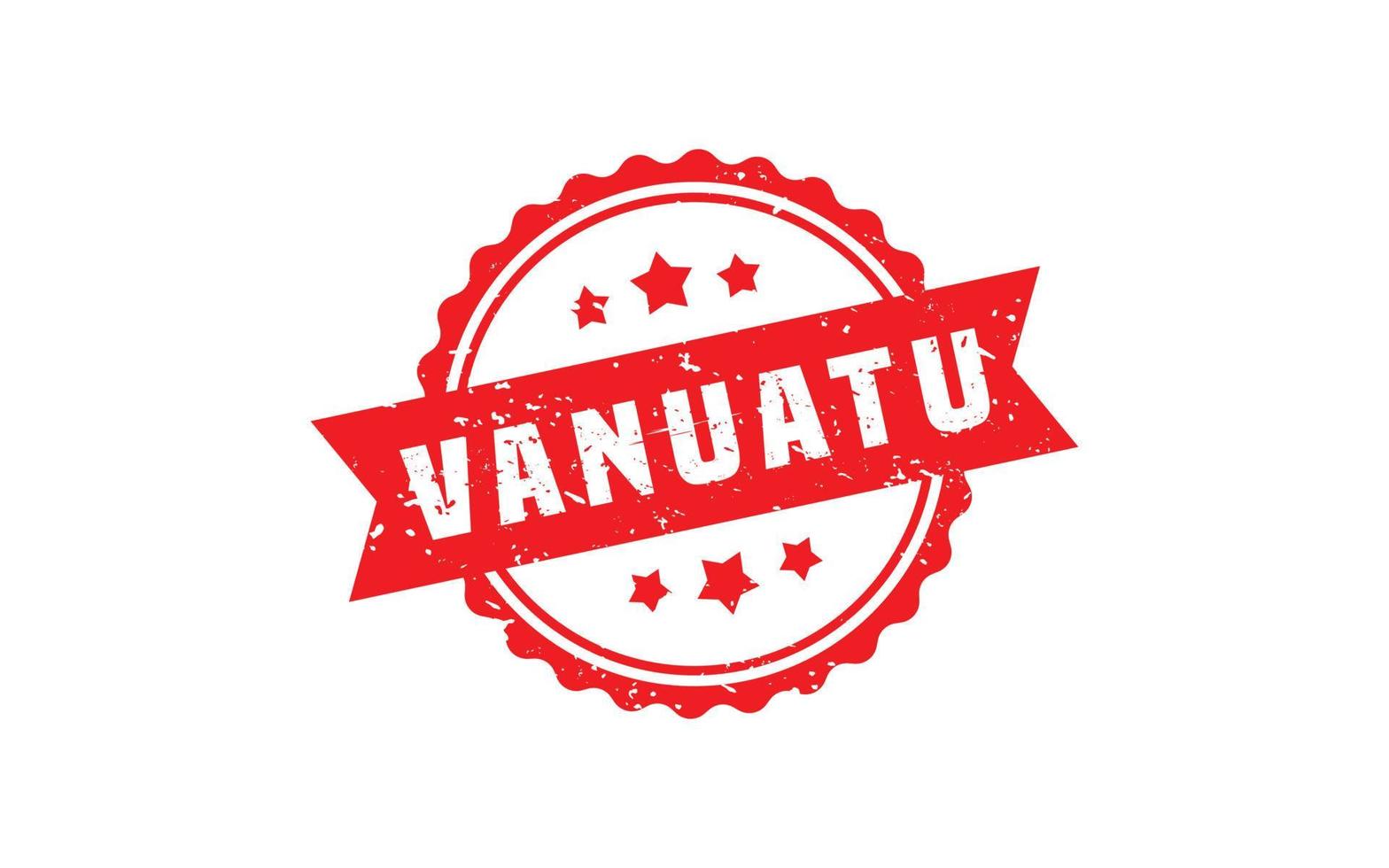 Vanuatu timbre caoutchouc avec grunge style sur blanc Contexte vecteur