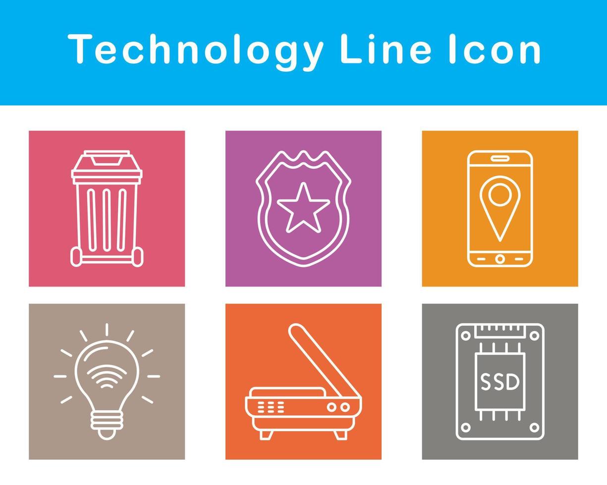 La technologie vecteur icône ensemble