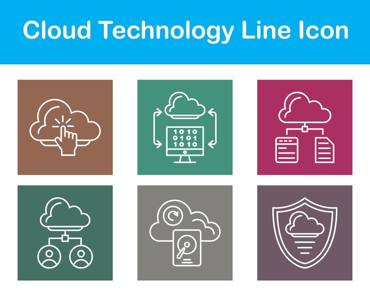 nuage La technologie vecteur icône ensemble