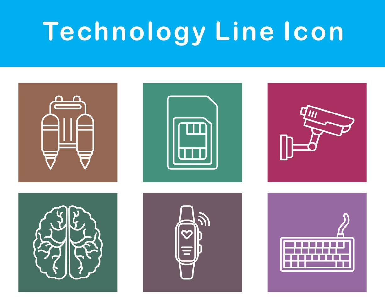 La technologie vecteur icône ensemble