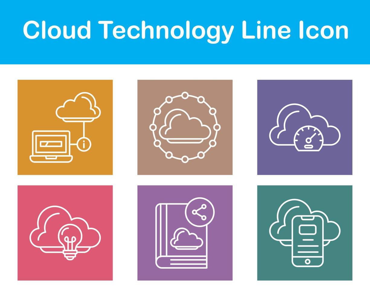 nuage La technologie vecteur icône ensemble