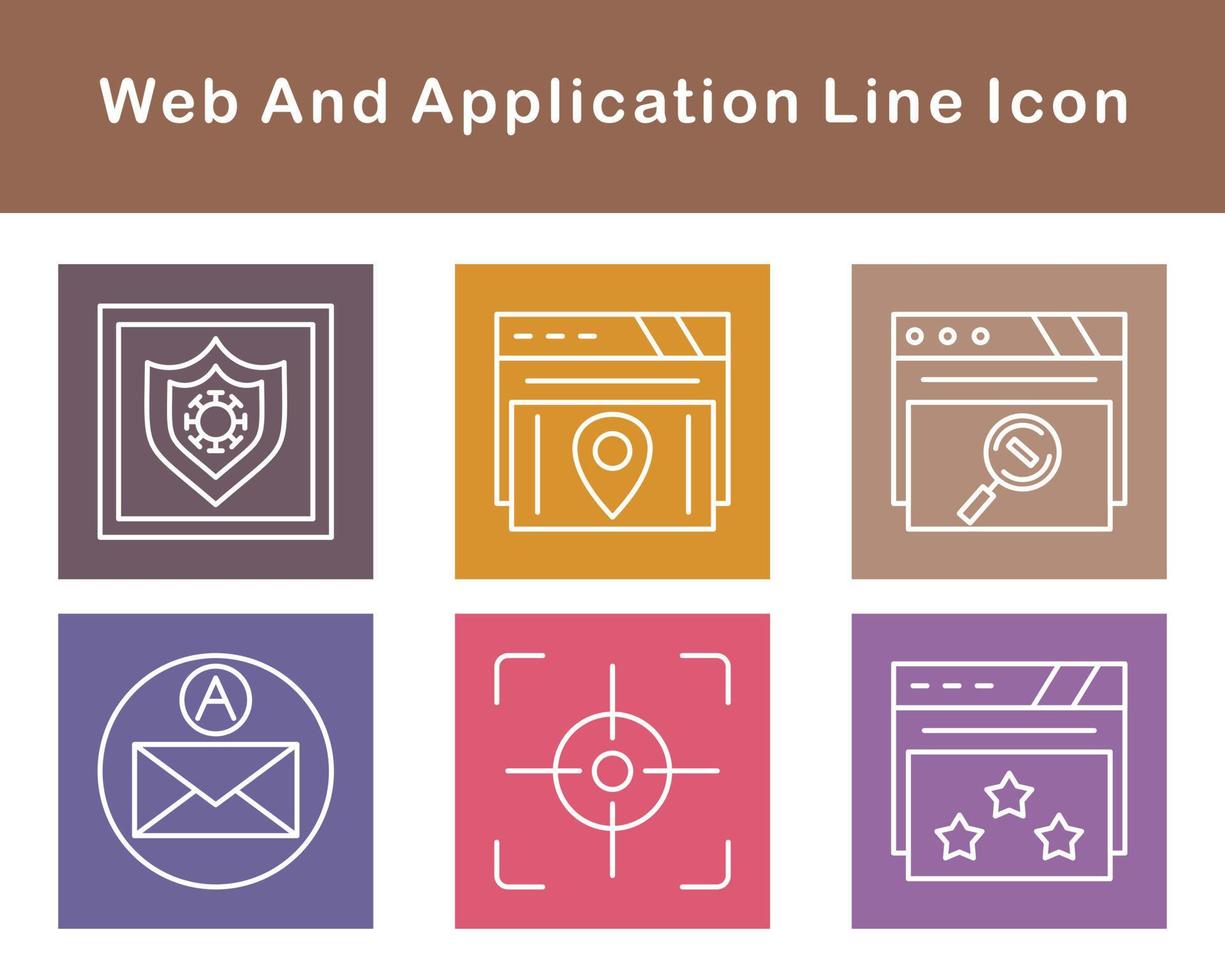 la toile et application vecteur icône ensemble