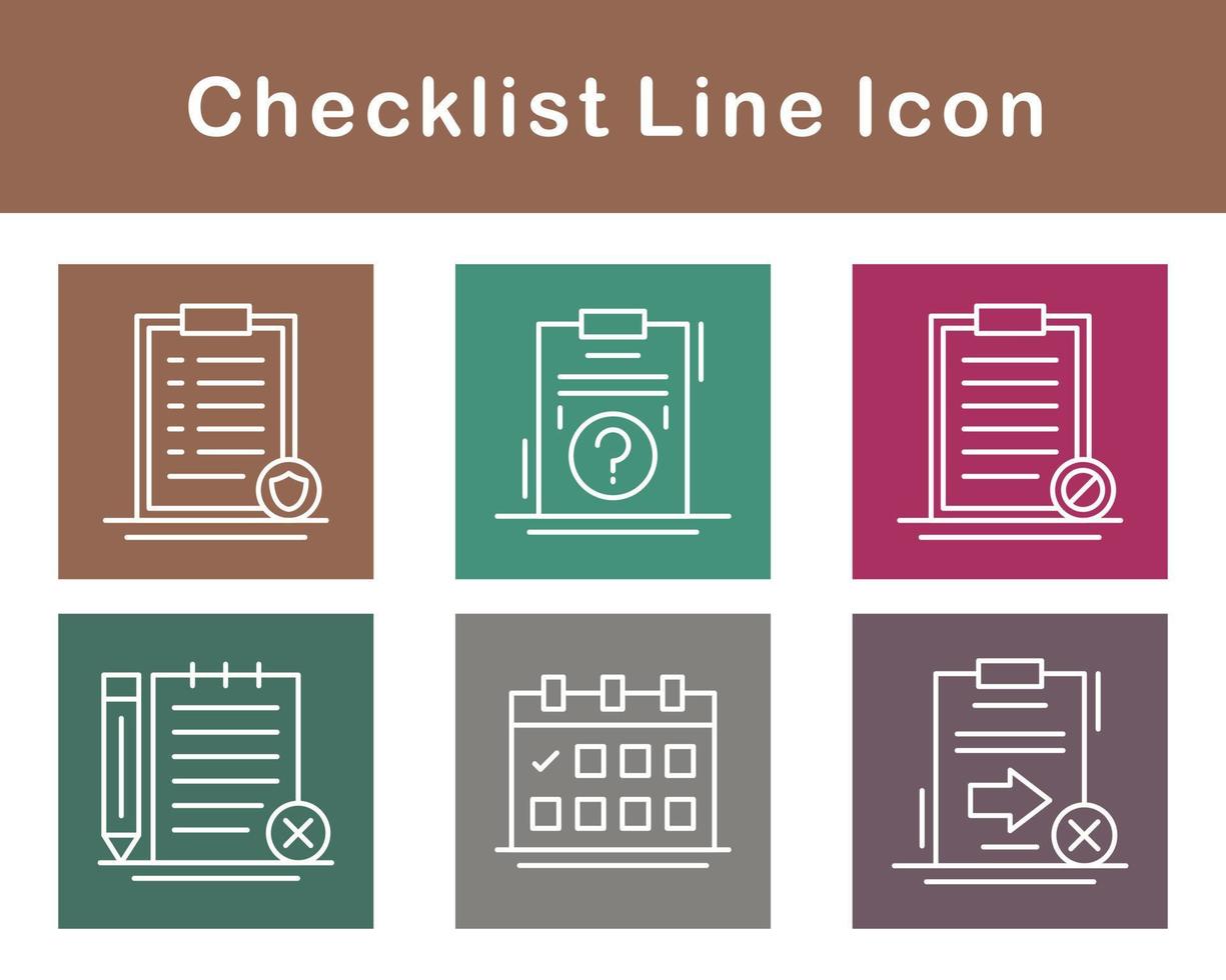 liste de contrôle vecteur icône ensemble