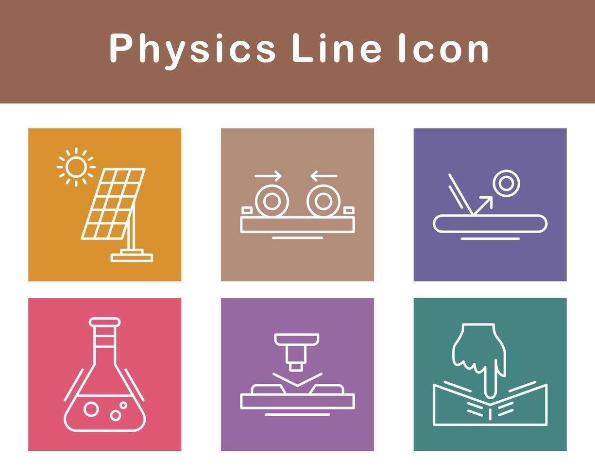 la physique vecteur icône ensemble