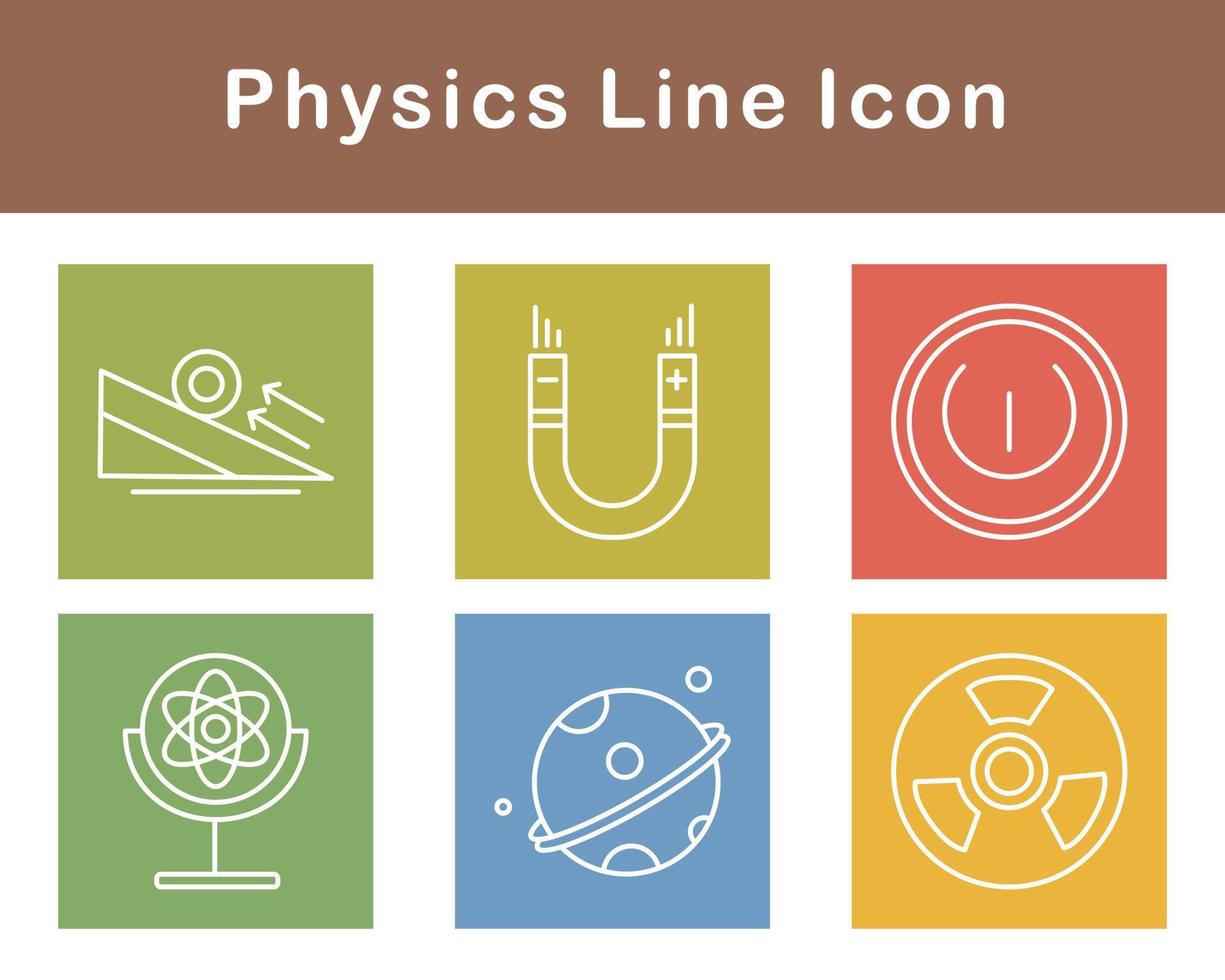 la physique vecteur icône ensemble