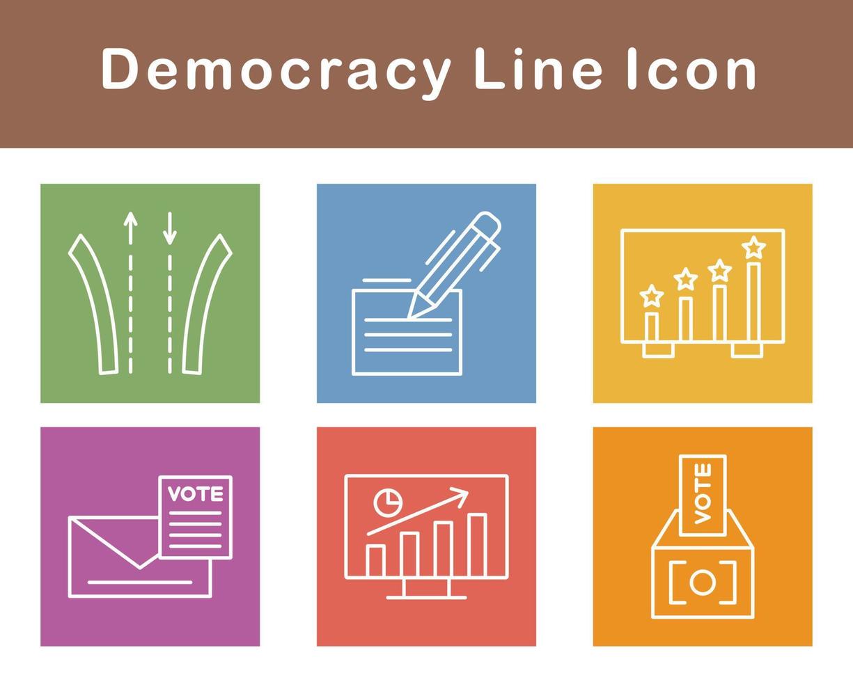 la démocratie vecteur icône ensemble