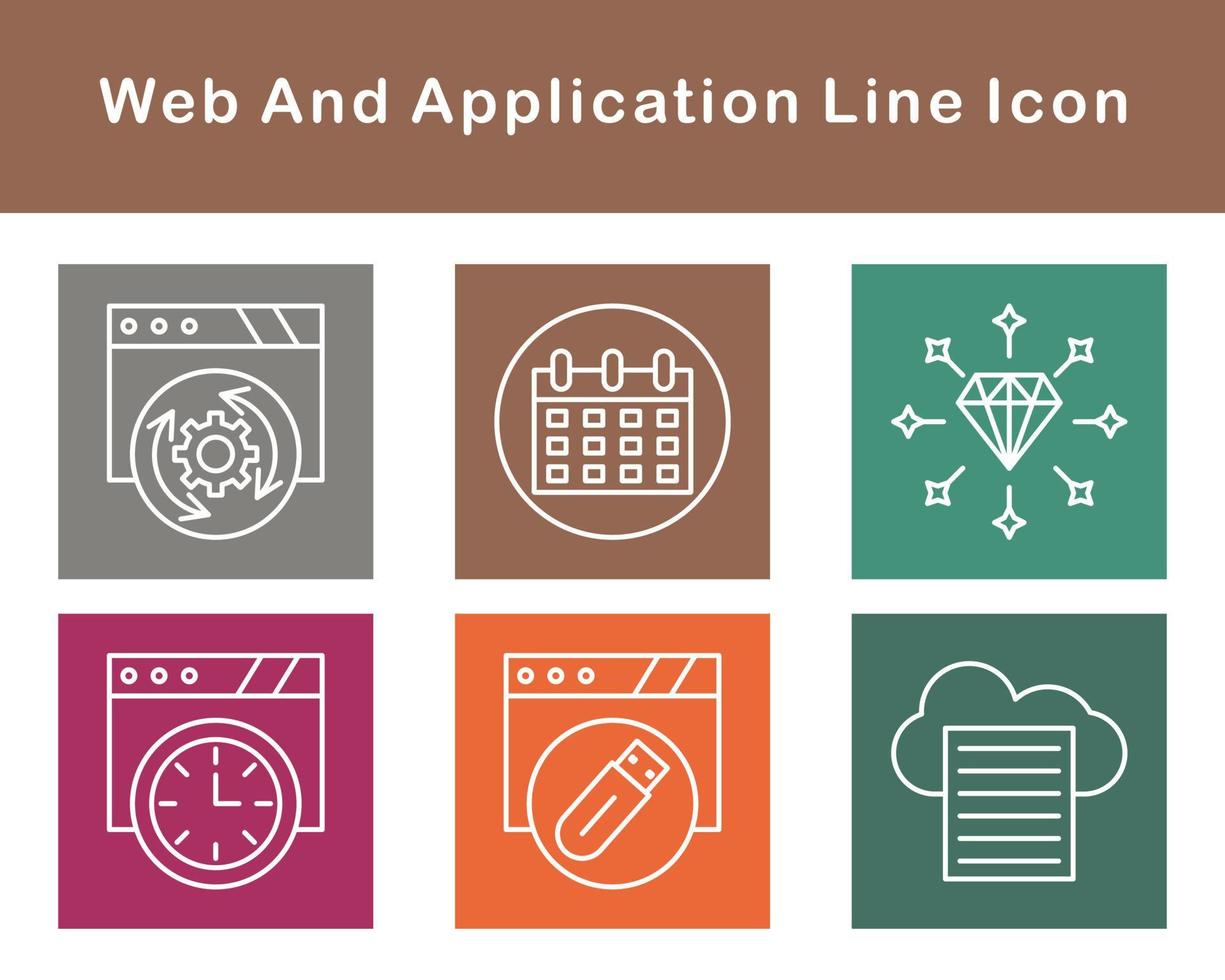 la toile et application vecteur icône ensemble