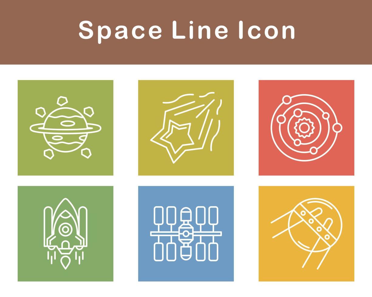 espace vecteur icône ensemble