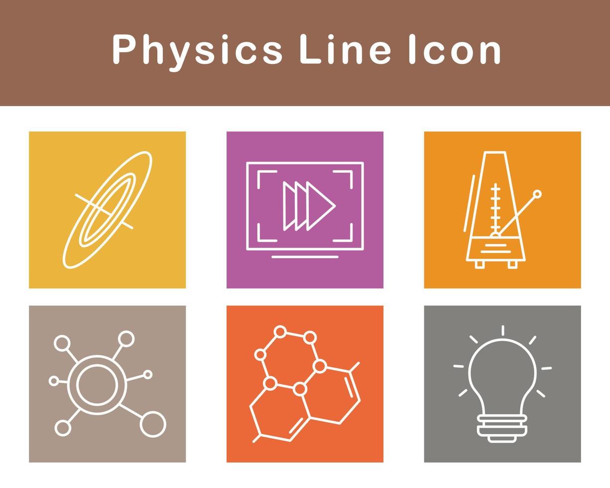 la physique vecteur icône ensemble