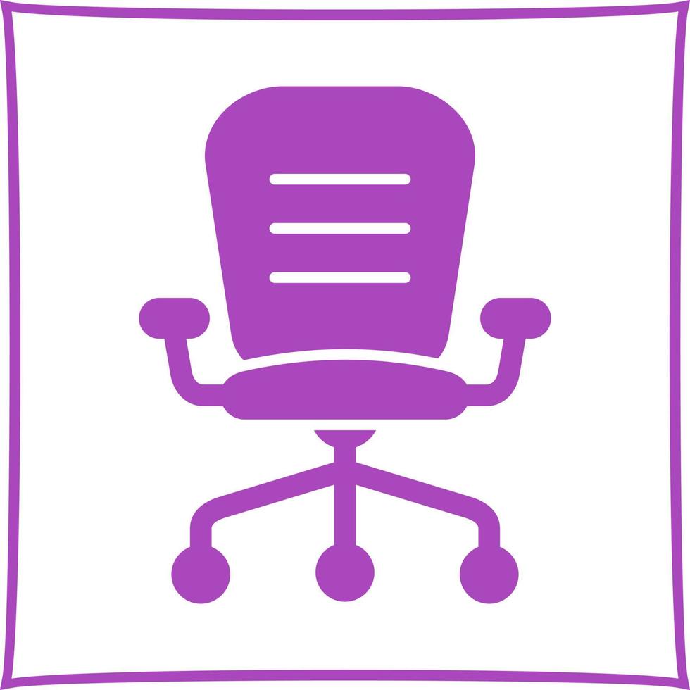 icône de vecteur de chaise de bureau
