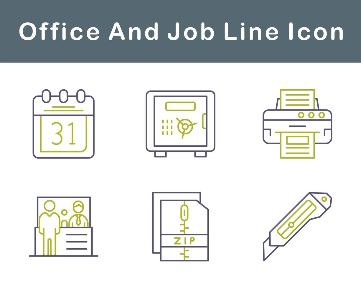 travail Bureau et emploi vecteur icône ensemble