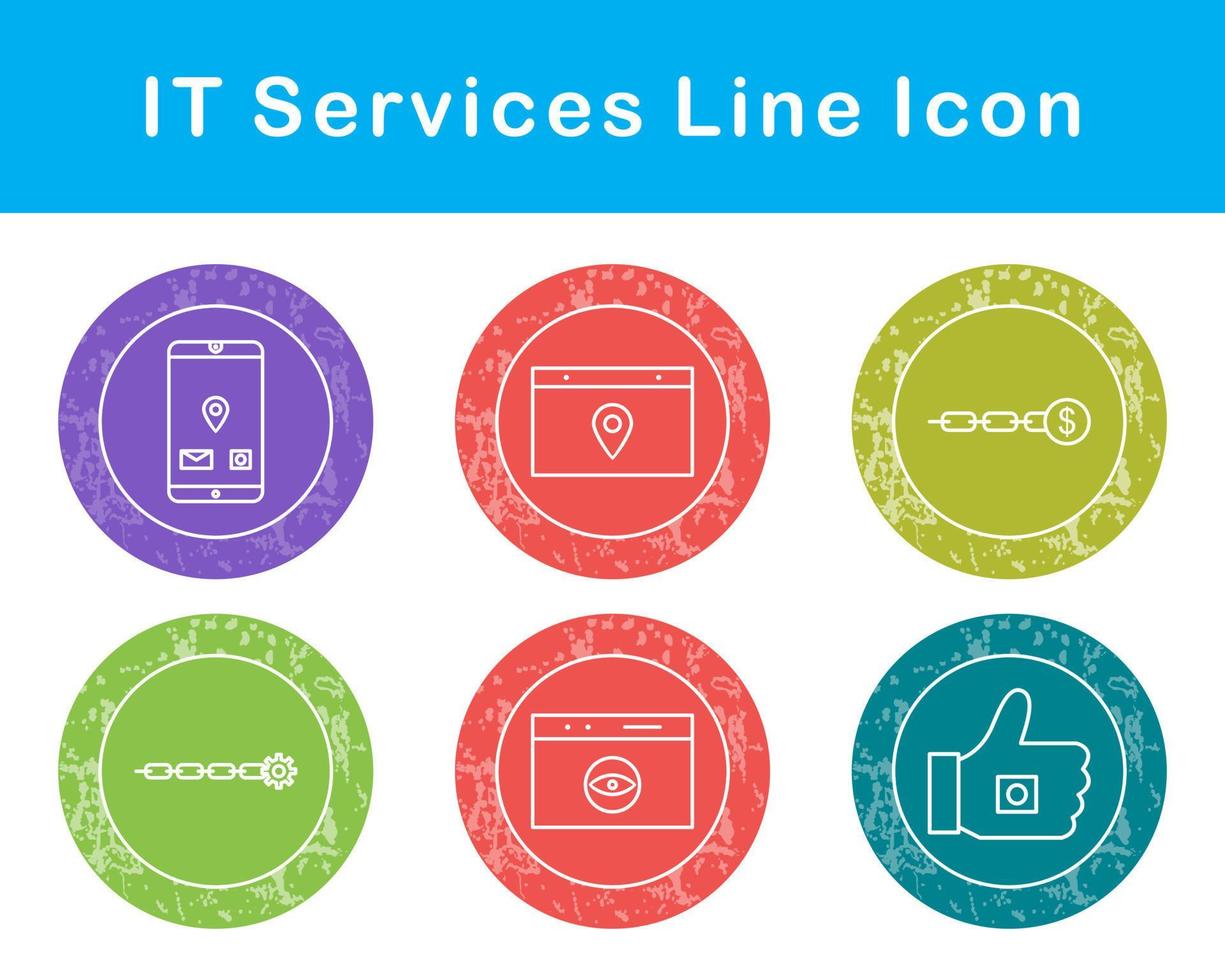 il prestations de service vecteur icône ensemble