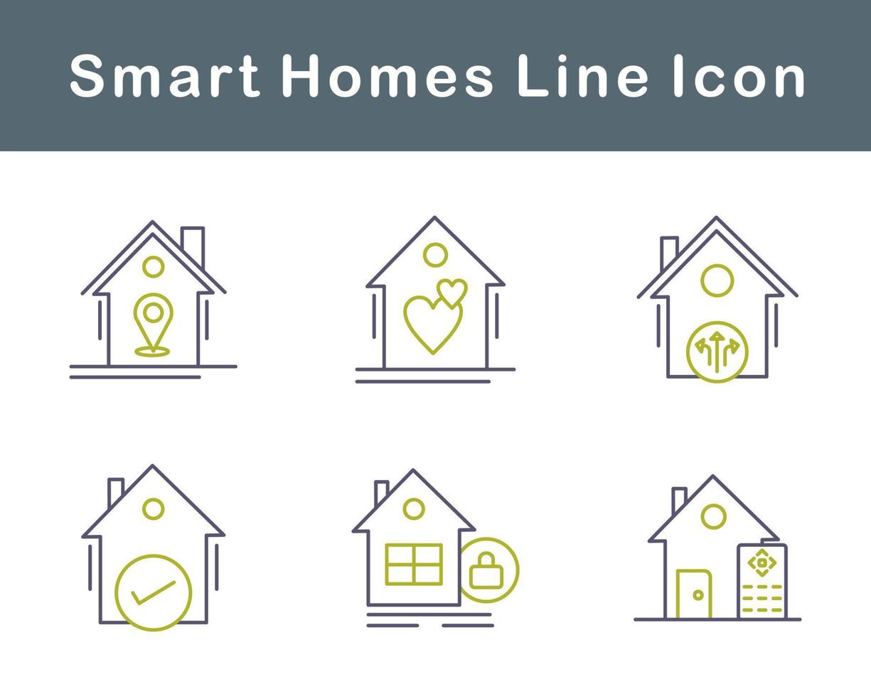 intelligent maisons vecteur icône ensemble