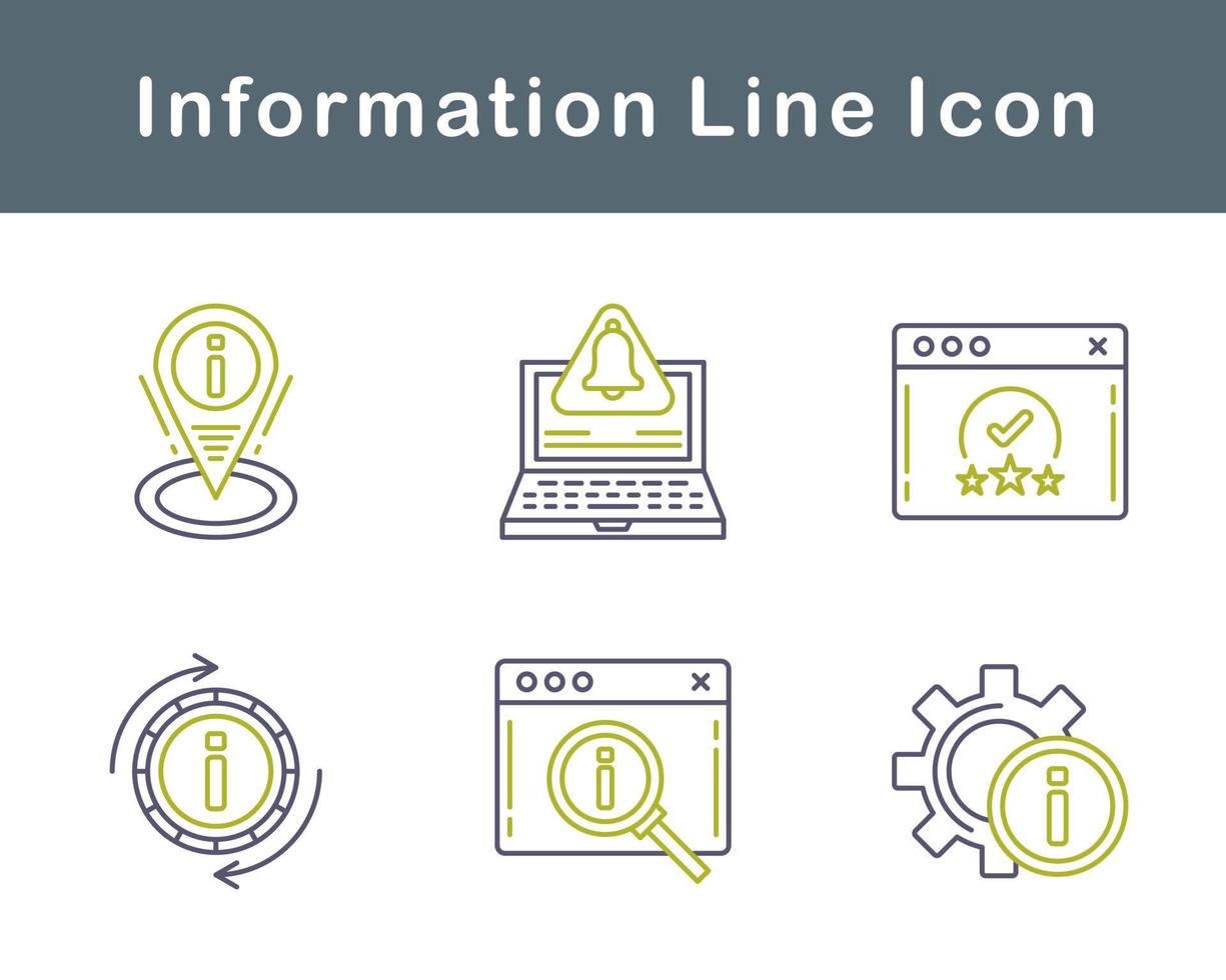 information vecteur icône ensemble