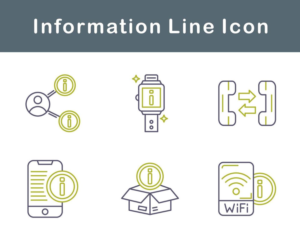 information vecteur icône ensemble