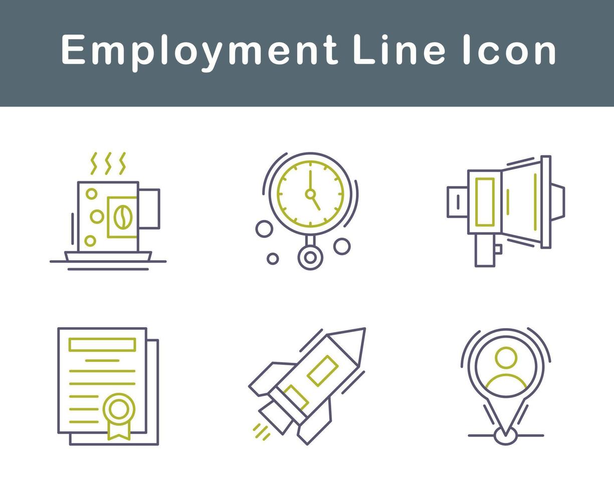 emploi vecteur icône ensemble