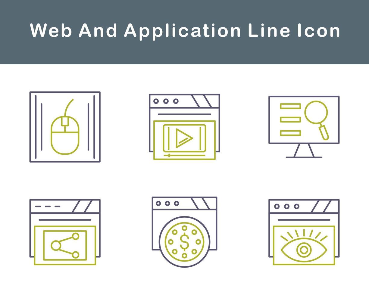 la toile et application vecteur icône ensemble